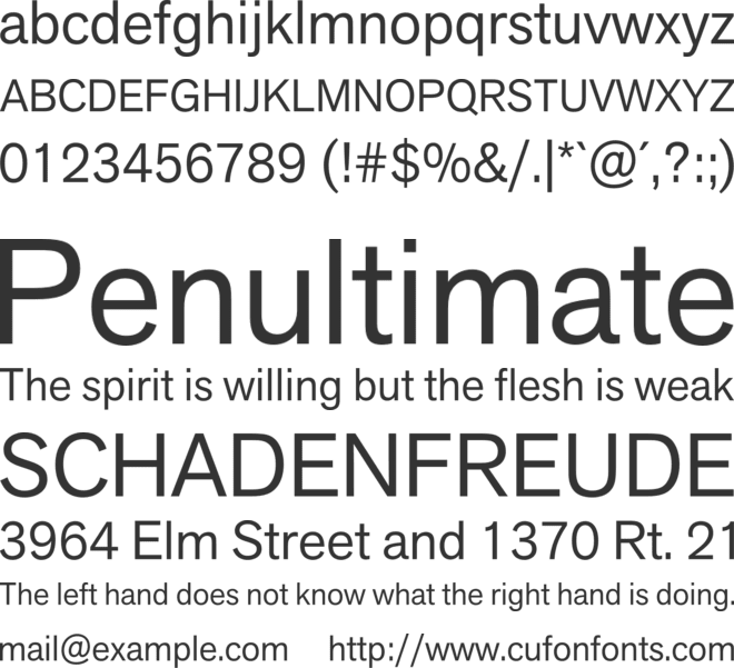 Akzidenz-Grotesk Next font preview