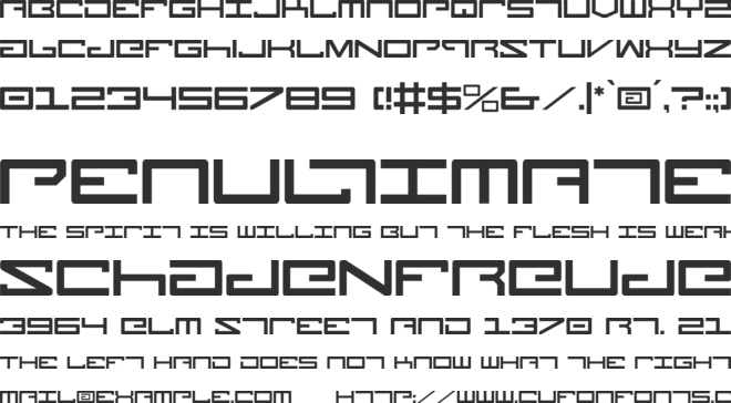 Legion font preview