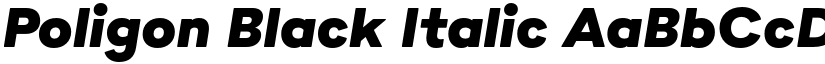 Poligon Black Italic font