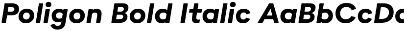 Poligon Bold Italic font