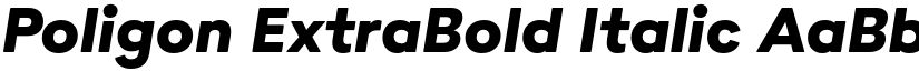 Poligon ExtraBold Italic font