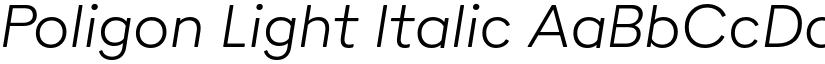 Poligon Light Italic font