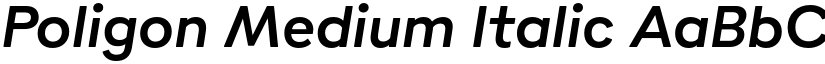 Poligon Medium Italic font