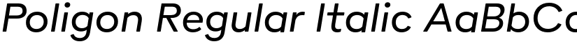 Poligon Regular Italic font