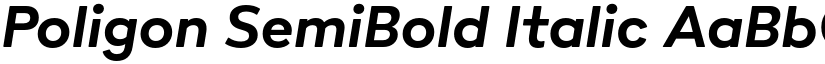 Poligon SemiBold Italic font