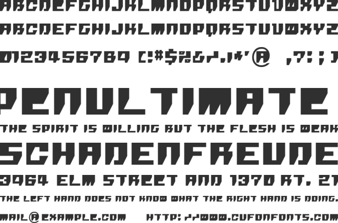 R.P.G. font preview