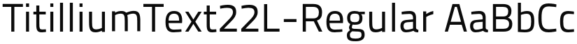 TitilliumText22L-Regular font