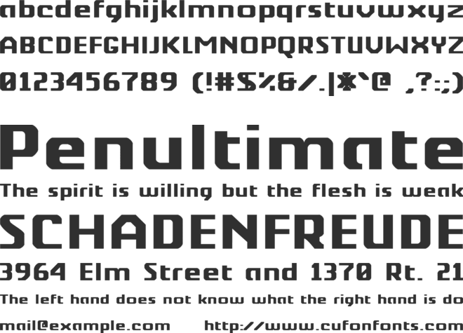Berkelium Type font preview