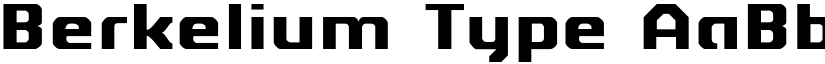 Berkelium Type font