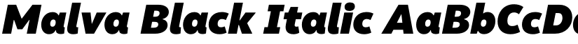 Malva Black Italic font
