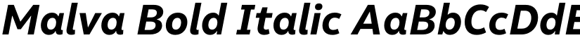 Malva Bold Italic font