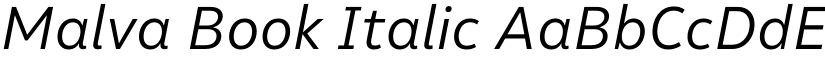 Malva Book Italic font