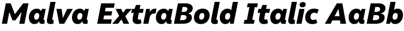 Malva ExtraBold Italic font