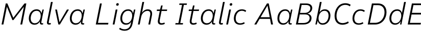 Malva Light Italic font