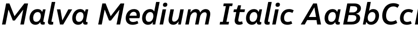 Malva Medium Italic font