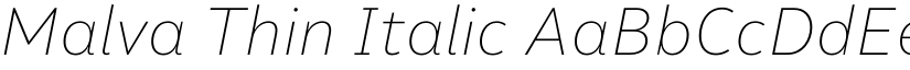 Malva Thin Italic font