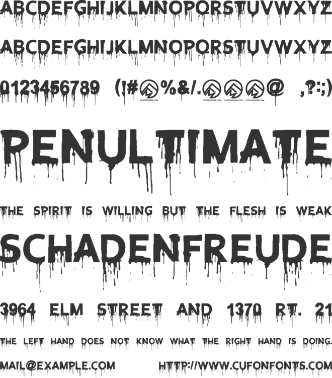 Blood Lust font preview