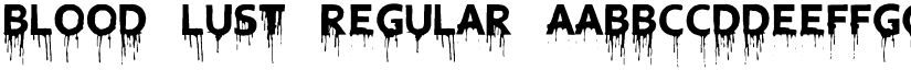 Blood Lust Regular font