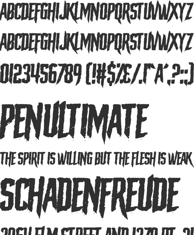 The Macabre font preview