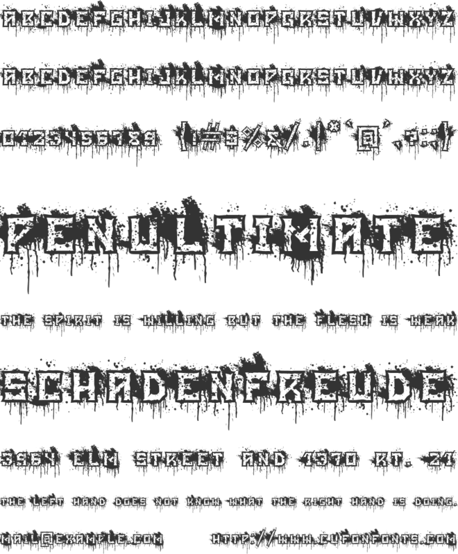 BloodBlocks font preview