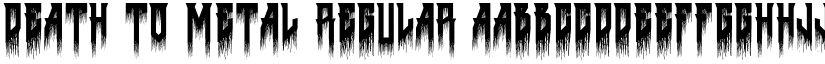 Death to Metal Regular font