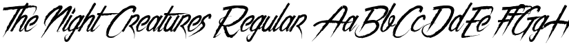 The Night Creatures Regular font