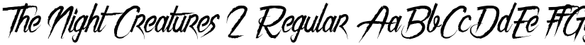 The Night Creatures 2 Regular font