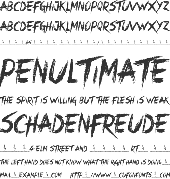 Crimes Times Six font preview