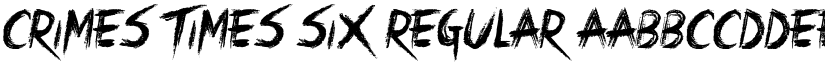 Crimes Times Six Regular font