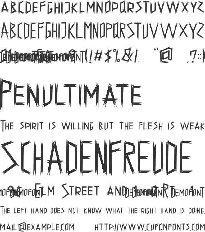 Undergod font preview