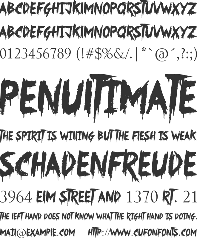 Something Strange font preview