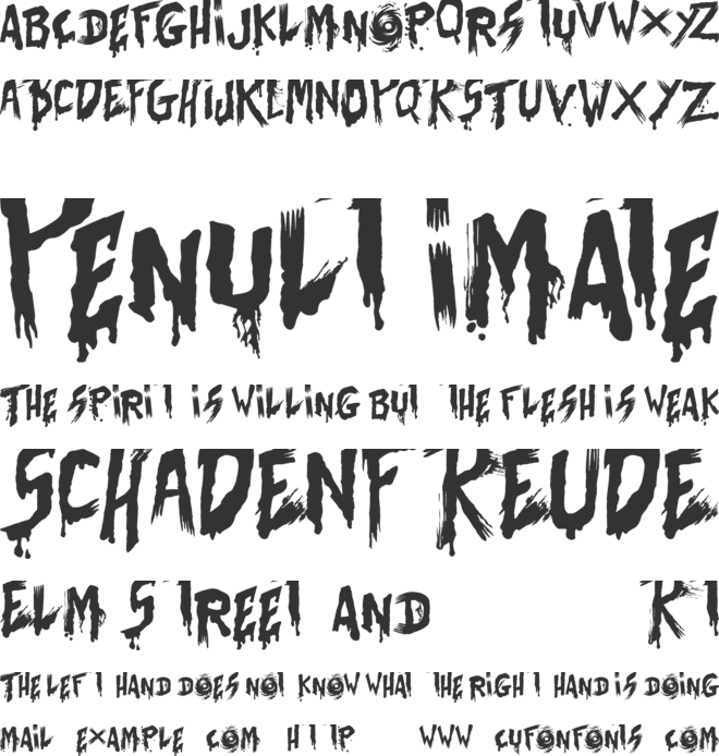 Bates Shower font preview