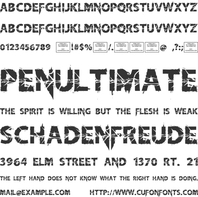 Knife Fight Ballet font preview