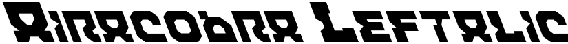 Airacobra Leftalic font