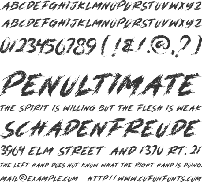 DANGER ZONE font preview