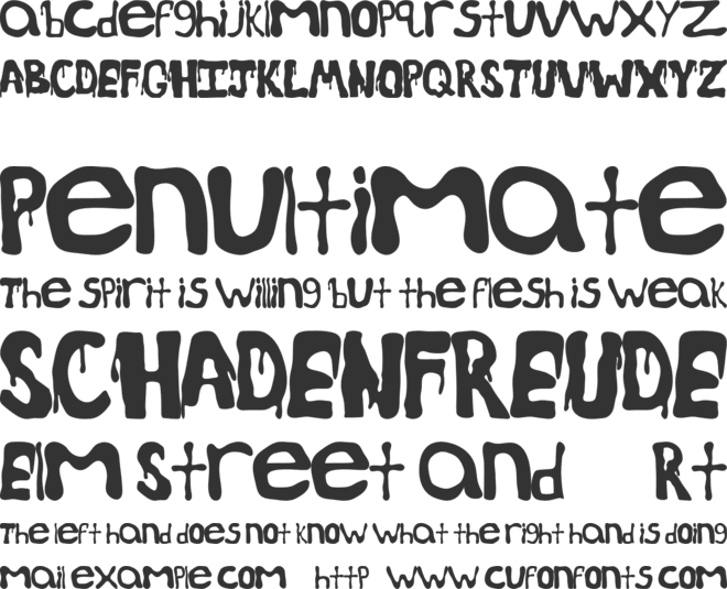 Spoooky Drips font preview