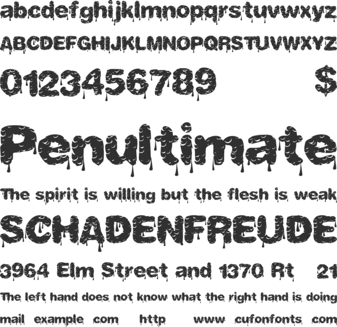 TastyDrips font preview
