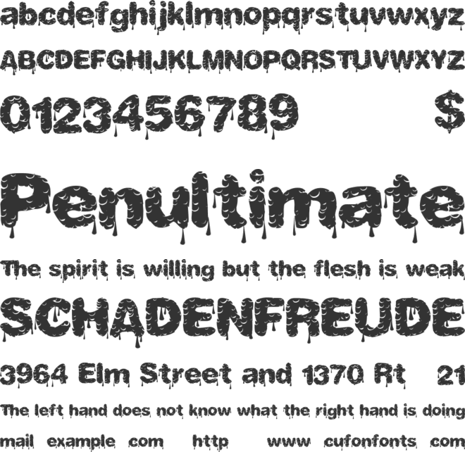 TastyDrips font preview