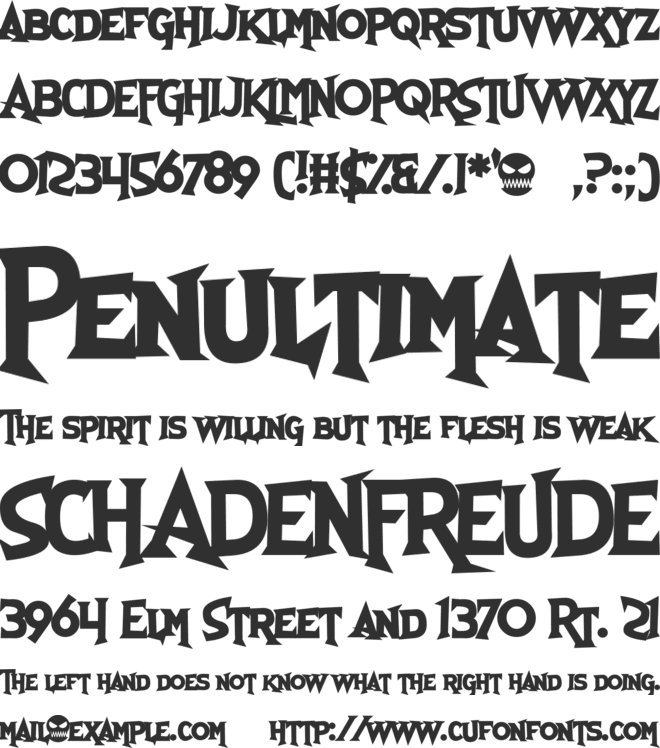 Skull And Void font preview