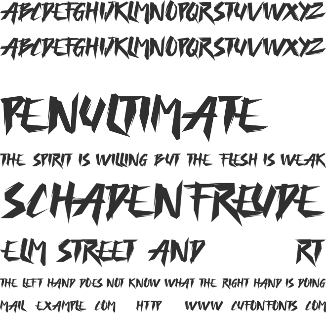 FREEDAY font preview
