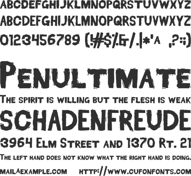 Dead Font Walking font preview