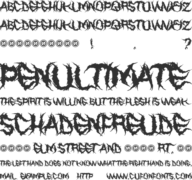 Eater of Children font preview