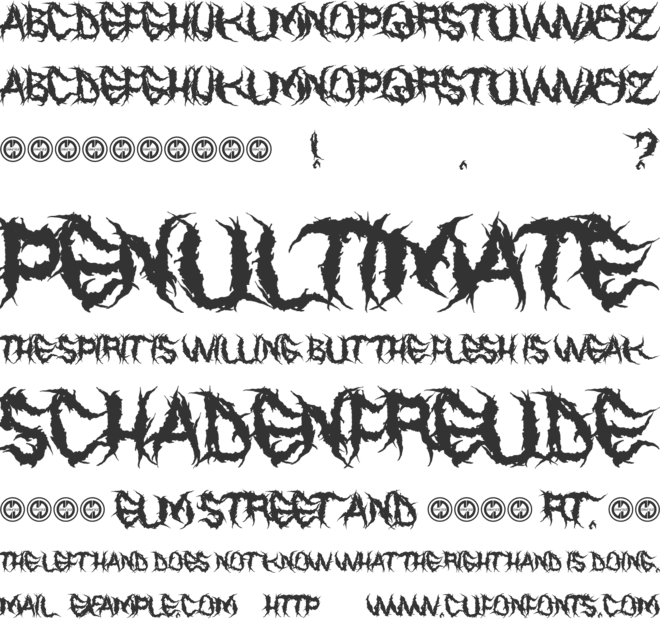 Eater of Children font preview