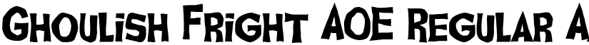 Ghoulish Fright AOE Regular font