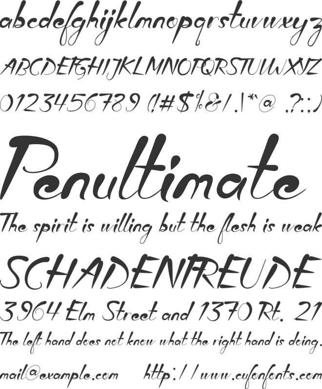 Scary Night font preview