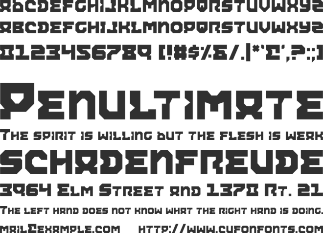 Airacobra font preview