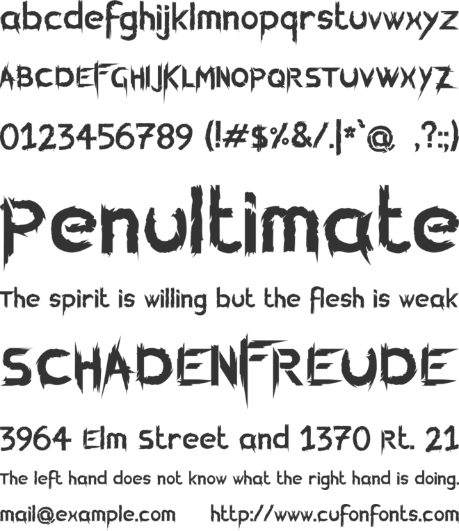 KillingFont font preview