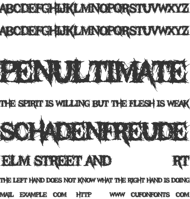 Black Dahlia font preview