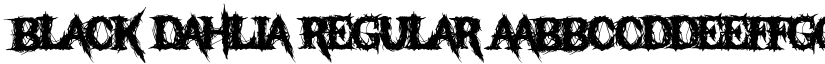 Black Dahlia Regular font