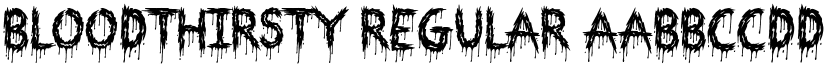 Bloodthirsty Regular font